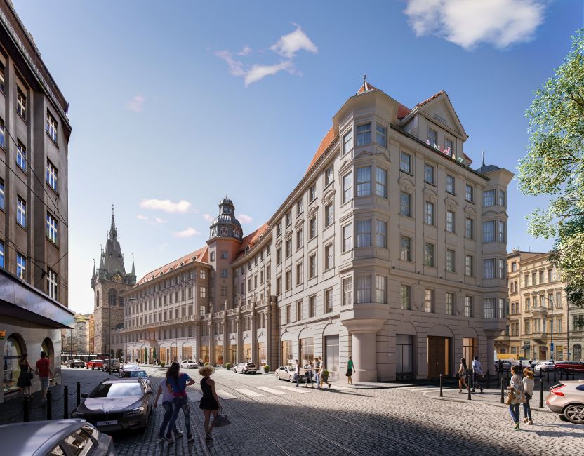 rekonstrukce budovy bývalého Cukrovarnického paláce na hotel Andaz Prague